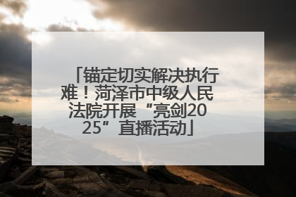锚定切实解决执行难！菏泽市中级人民法院开展“亮剑2025”直播活动