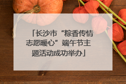 长沙市“粽香传情志愿暖心”端午节主题活动成功举办