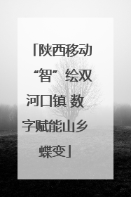 陕西移动“智”绘双河口镇 数字赋能山乡蝶变