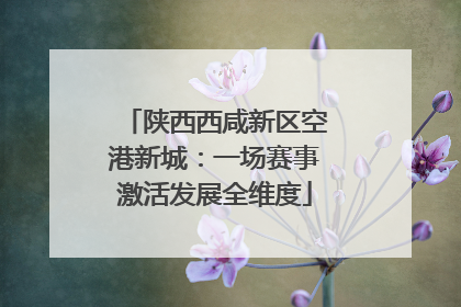 陕西西咸新区空港新城：一场赛事激活发展全维度