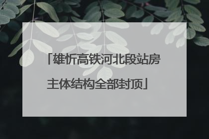 雄忻高铁河北段站房主体结构全部封顶