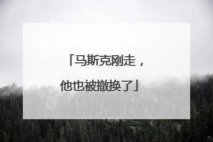 马斯克刚走，他也被撤换了