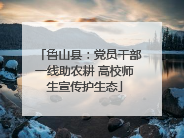 鲁山县：党员干部一线助农耕 高校师生宣传护生态