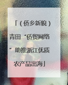 （侨乡新貌）青田“侨贸网络”助推浙江优质农产品出海