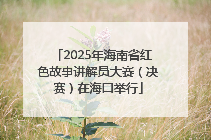 2025年海南省红色故事讲解员大赛（决赛）在海口举行