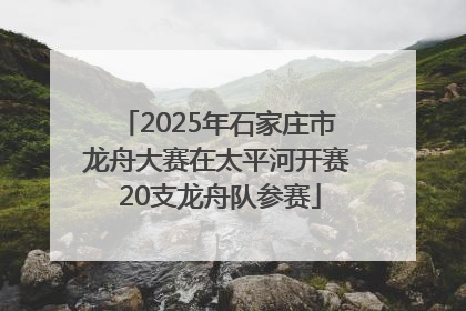 2025年石家庄市龙舟大赛在太平河开赛 20支龙舟队参赛