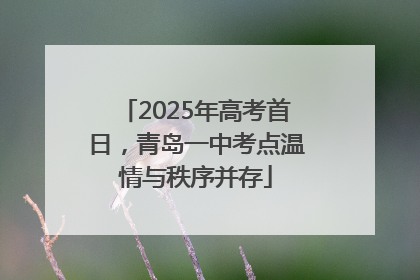 2025年高考首日，青岛一中考点温情与秩序并存