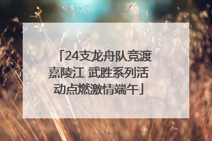 24支龙舟队竞渡嘉陵江 武胜系列活动点燃激情端午