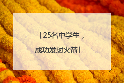 25名中学生，成功发射火箭