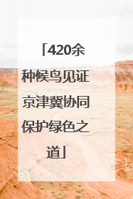 420余种候鸟见证京津冀协同保护绿色之道