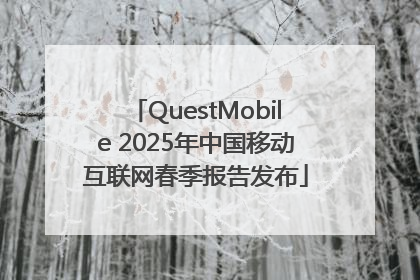 QuestMobile 2025年中国移动互联网春季报告发布