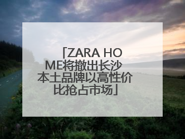 ZARA HOME将撤出长沙 本土品牌以高性价比抢占市场